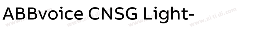 ABBvoice CNSG Light字体转换